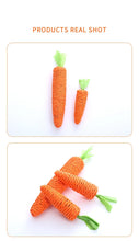 Load image into Gallery viewer, Cat Toy Carrot Sound Pet Products Bite Resistant Paper Rope Scratcher Clean Teeth Interactive Play Cat Carrot Chew Toy for Cat

