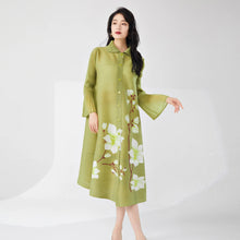 Load image into Gallery viewer, Elegant Pleated Loose Maxi Dress
