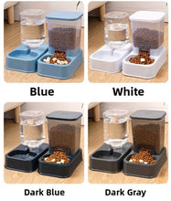 Load image into Gallery viewer, 1.2L/1.5L Pet Automatic Feeder Plastic Large Capacity Cat Dog Water Dispenser Feeder Set 3 Colors 2 Styles

