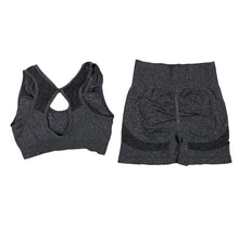 Load image into Gallery viewer, 2Pcs Women Yoga Outfit Set Sports Fitness Vest Running Workout Shorts Suit Gym Training Active Wear Handmade Accessory

