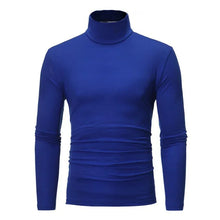 Load image into Gallery viewer, Spring Autumn Thin Men Pullovers Sweaters Turtleneck Knitted Sweater for Men Warm Clothing Male Sweaters Full Black White Tops

