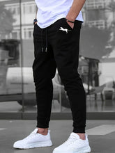 Load image into Gallery viewer, Men's Summer Casual Joggers, Elastic Drawstring Waist and Cuffs, Logo Print, Loose Fit, Comfortable Fabric, Sports Pants
