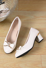 Load image into Gallery viewer, Women High Heels Low Heels Fashion Bling Bow patent leather Professional Casual Pumps Woman Wedding Party Shoes Large Size 42
