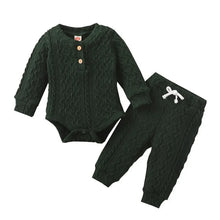 Load image into Gallery viewer, Knitted Baby Autumn Outfit Set
