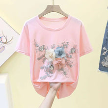 Load image into Gallery viewer, Summer Women T shirts Short Sleeve Basic Shirts Korean Style WOmen Tops Tees
