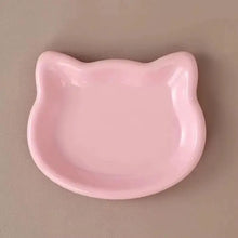 Load image into Gallery viewer, Pastel Cat Head Feeding Dish
