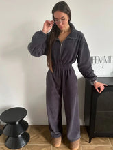 Load image into Gallery viewer, Jumpsuit Women 2026 New Fashionable Long Sleeved Jumpsuit for Women's Casual Half Open Collar Elastic Waist Jumpsuit
