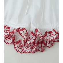 Load image into Gallery viewer, Women's Embroidered Shorts Summer New Elastic Waist With Pockets Lace-up Shorts Fashion Casual Female Shorts
