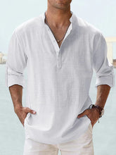Load image into Gallery viewer, Lightweight Cotton Henley Shirt Men
