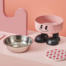 Load image into Gallery viewer, Smiling Face High-Leg Steel Bowl
