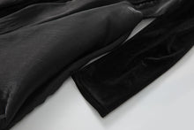 Load image into Gallery viewer, Velvet Ruffle V-Neck Evening Dress
