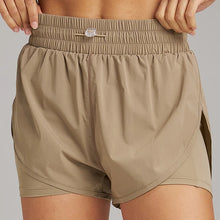 Load image into Gallery viewer, Yoga Shorts Sports Fitness Shorts High Waist Running Fake Two Pieces Anti-Shine Shorts Women's Double Layer Training Leggings
