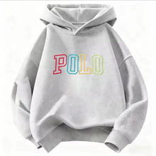 Load image into Gallery viewer, Children Hooded Kids Hoodie Colorful Gradient POLO Letter Print Long Sleeve Pullover Sweatshirt Boy Girl Casual Autumn Outerwear
