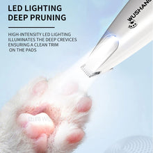 Load image into Gallery viewer, Pet Dog Electric Groomer Trimmer with LED Light Waterproof Pet Foot Hair Trimmer Low Noise Cat Dog Face Foot Ear Hip Paw Shaver
