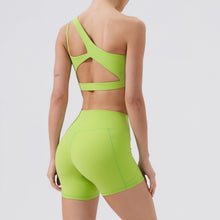 Load image into Gallery viewer, Women Sports Bra Push Up Fitness Bras One Shoulder Shockproof Yoga Bra Breathable Gym Yoga Running Bra Sexy Vest ﻿
