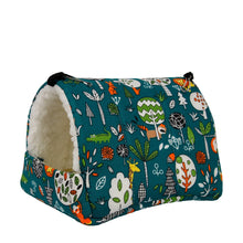 Load image into Gallery viewer, 1pc Cute Print Bird Bed Mini Cage Rabbit Squirrel Mat Guinea Pig Nest Hamster House Small Animal Sleeping Bed Pet Hanging Cage
