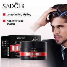 Load image into Gallery viewer, 100g Men's Retro Hair Wax for Strong Styling and Natural Volume, Rich in Ginseng Root Extract, Keratin and Other Ingredients, with a Fresh Texture That Is Not Sticky, Easy to Clean, and Can Be Applied Gently to the Hair to Pr
