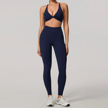 Load image into Gallery viewer, Summer 2PCS Yoga Suit Sports Set Women Quick-Dry Gym Set Women Tracksuit Running Workout Long Sleeve Sports Shirt Yoga Clothing
