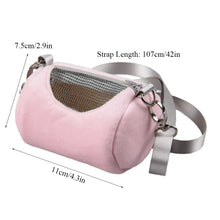 Load image into Gallery viewer, 1Pc Small Pet Backpack Hamster Carrier Bag Portable Cylinder Satchel Flying Squirrel Travel Breathable Mesh Pouch Pet Supplies
