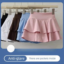 Load image into Gallery viewer, Cake Skirt Anti-exposure Tennis Sports Skirt High-waisted Quick-drying Badminton A-line Skirt Fitness Dance Yoga Shorts Clothing

