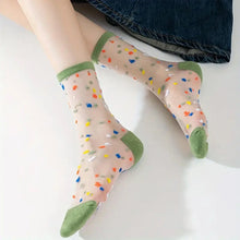 Load image into Gallery viewer, Sheer Lace Summer Spot Socks
