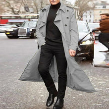 Load image into Gallery viewer, Men’s Luxury Full-Length Trench Coat – England Style Business Overcoat
