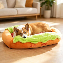 Load image into Gallery viewer, Hot Dog Pet Bed for Small Dogs Cats Soft Fleece Indoor Sleeping Nest Raised Support Cozy Puppy Cushion Home Pet Supplies
