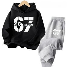 Load image into Gallery viewer, 67 Hoodie Set Big Sale, 2-piece Set Suitable for Children Aged 4 To 13, Discounted Cartoon Printed Cotton Sportswear
