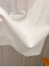 Load image into Gallery viewer, Mujer Cotton Tshirts for Women Summer T-shirts Puff Sleeve O-neck Tees Oversized Tops Fashion Sweet White Tees
