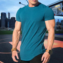 Load image into Gallery viewer, Muscle Fitness T-shirt Summer Men's T-shirts Workout short sleeve Tees Running cotton t-shirts Men Gym Sport Training Tops
