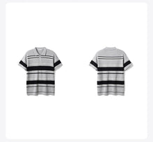 Load image into Gallery viewer, Oversize Striped Knit Summer Polo
