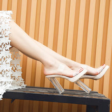 Load image into Gallery viewer, Women's High Heels, 2024 Summer New Waterproof Table with A Line Not Tired Feet Thick Crystal Slippers, Women's Shoes
