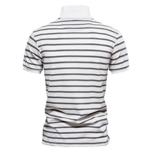 Load image into Gallery viewer, Striped Embroidered Cotton Summer Polo
