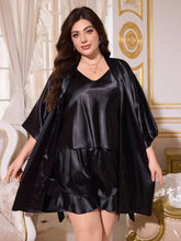 Load image into Gallery viewer, Satin Three Piece Pajama Set
