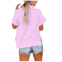 Load image into Gallery viewer, Summer Women Shirts Tops Cotton Linen T-shirt Women Top Camisas Mujer Casual T-Shirt Streetwear Loose Female T-Shirts New Shirt
