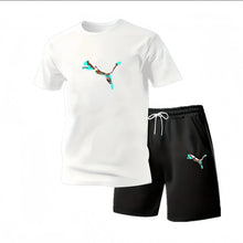Load image into Gallery viewer, 2026 Summer Fashion Men's Tracksuit T-shirt Shorts Set Leisure Short Sleeve Set Jogging Gym Suit Brand Clothing
