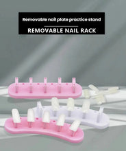 Load image into Gallery viewer, Nail Art Tools Combo - Curved &amp; Straight Nail Tips Holders with Display Stand for Nail Art Students
