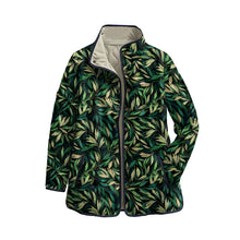 Load image into Gallery viewer, Quilted Leaf Print Winter Jacket
