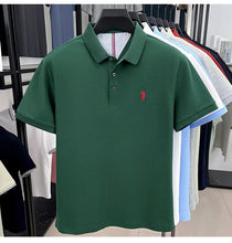 Load image into Gallery viewer, 100% pure cotton high-end brand men's short sleeve polo shirt summer fashion original pony embroidery golf Paul  casual T-shirt

