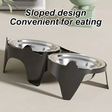 Load image into Gallery viewer, 1PC Stainless Steel Cat Food &amp; Water Bowl with Anti-Tip Design Large Capacity Easy-Eat Design for Pet Dog Cat  Feeding Food Bowl
