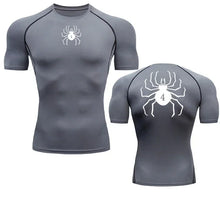 Load image into Gallery viewer, GYM Compression Tshirts Sport Workout Anime Spider Print T-shirts Mens Running Fitness Tight Summer Sportswear Rashgard Top Tees
