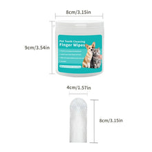 Load image into Gallery viewer, Pet Cleaning Products Disposable Finger Toothbrush Pet Teeth Cleaning Finger Covers Wet Wipes Dog and Cat Oral Cleaning
