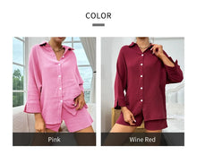 Load image into Gallery viewer, Cotton Button Down Pajama Set
