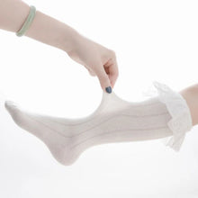Load image into Gallery viewer, Lace Ruffle Baby Knee Socks

