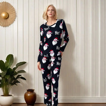 Load image into Gallery viewer, Santa Print Winter Pajama Set

