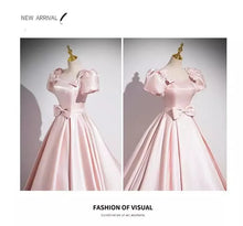 Load image into Gallery viewer, Elegant Party Evening Dress for Women 2026 New Pink French Satin Fashion Chorus Adult Ceremony Fashion Show Banquet Dress
