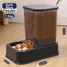Load image into Gallery viewer, 1.2L/1.5L Pet Automatic Feeder Plastic Large Capacity Cat Dog Water Dispenser Feeder Set 3 Colors 2 Styles
