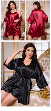 Load image into Gallery viewer, Satin Three Piece Pajama Set
