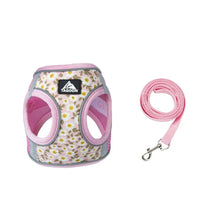 Load image into Gallery viewer, Cat Accessories Floral Pet Harness Reflective Meash Cat Chest Strap Adjustable Anti Escape Dog Leash Set Kitten
