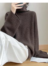 Load image into Gallery viewer, Elegant Merino Turtleneck Knit Sweater
